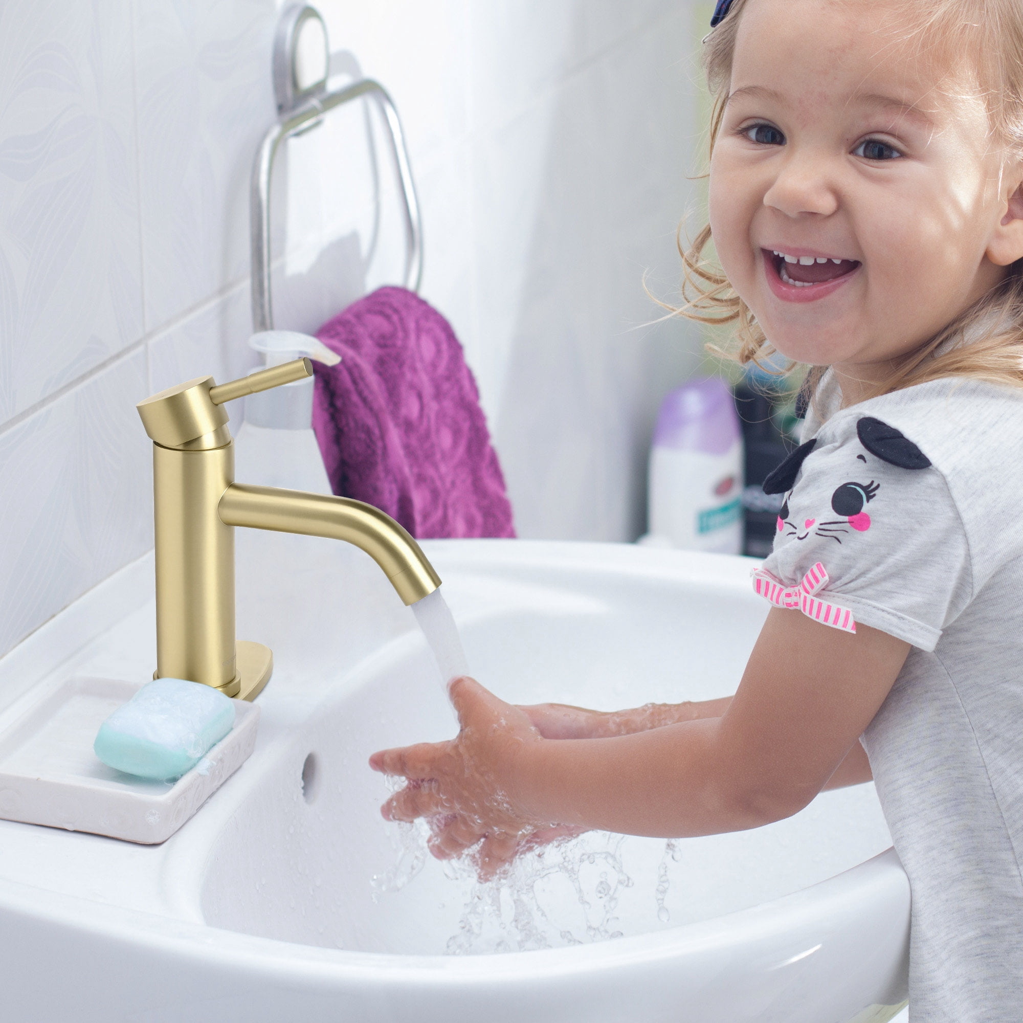Aquaterior Single Handle Bathroom Vessel Faucet Mixer Tap with Pop-up Drain