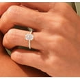 thumbnail image 3 of vylahjewellery 1.50 CT Emerald Cut Moissanite Diamond Ring Forever One 18K Rose Gold Anniversary Classic Ring, 3 of 4