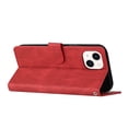 thumbnail image 3 of Wallet Case for iPhone 14, PU Leather Flip Case Card Slots Holder, Anti-falling Anti-fingerprint Classic Kickstand Book Folding Folio Cover with Wrist Strap for iPhone 14, Red, 3 of 10