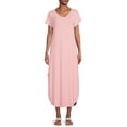 thumbnail image 2 of Time and Tru Women's Maxi Dress with Short Sleeves, 2 of 6