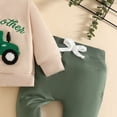 thumbnail image 4 of Gubotare Winter Toddler Boy Outfits Toddler Boy Clothes Long Sleeve Sweatshirt and Pant Outfits Kids 2Pcs Fall Clothing Set 6 12 Months (Green,6-12 Months), 4 of 5
