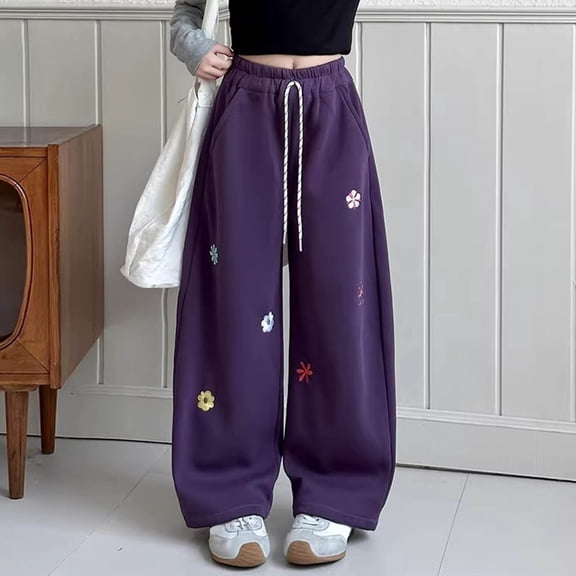 Easter Pants Straight Leg Fit Wide Leg Skater Pants Boys Pants for Boys Outdoor Youth Spring Fashion 2026 (Purple,11-13 Years)
