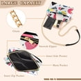 thumbnail image 3 of FORMRS Women Crossbody Purse with Chain Strap Vegan Leather Shoulder Handbag, Black Retro Pattern, 3 of 7