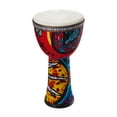 thumbnail image 1 of Tignapoo 8-Inch African Hand Drum with Goat Skin Surface, Lightweight PVC Body, Magic Castle Design, Perfect for Percussion Enthusiasts, 1 of 6