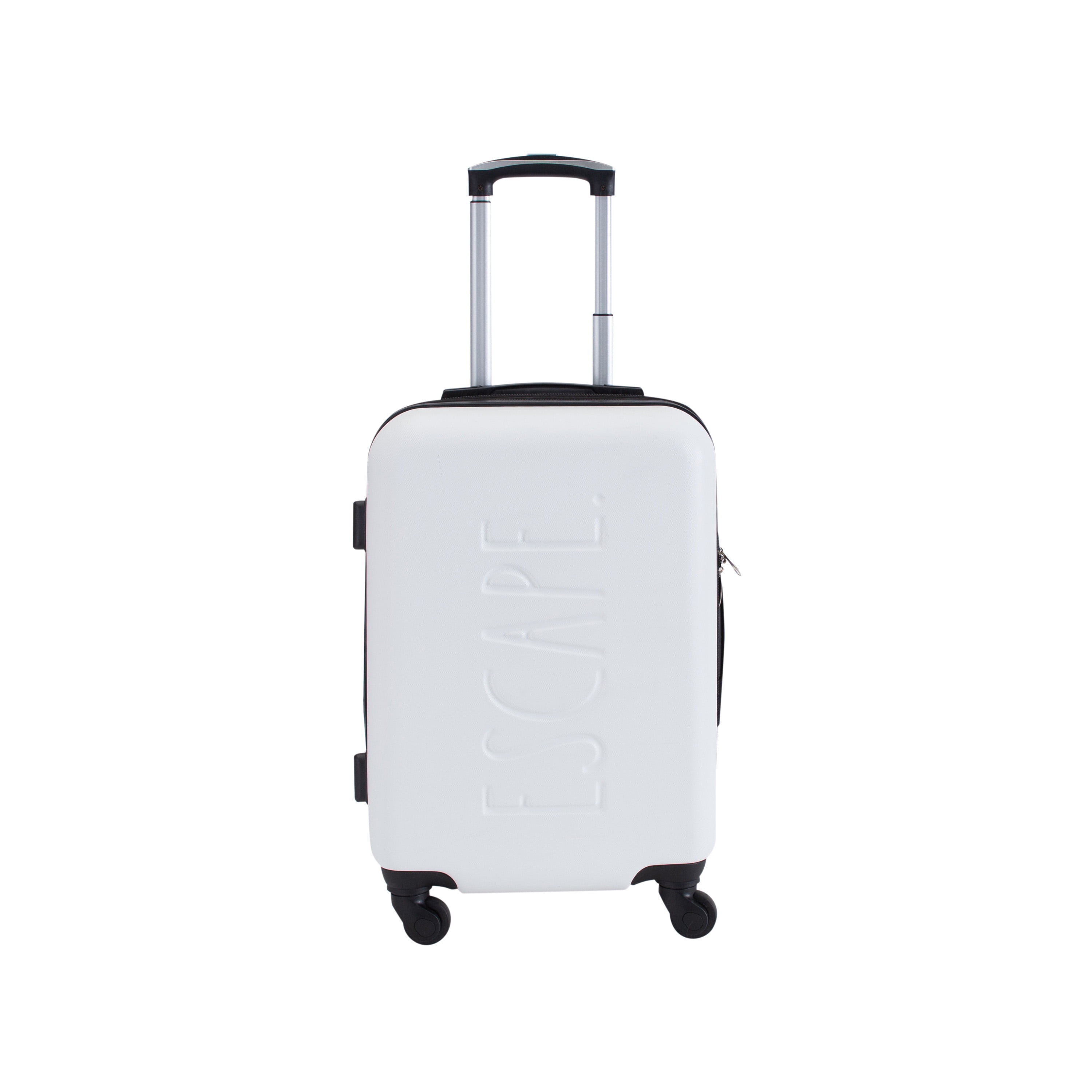 Rae Dunn 3 Piece Expandable Rolling Luggage Set in White