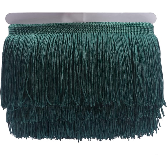 YYCRAFT 10 Yards 4 Inch Wide Tassel Curtain Fringe Trim by The Yard for DIY Sewing Crafts Clothing Curtains Decoration-Teal
