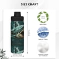 thumbnail image 3 of Cauagu Abstract Geometric Shark Print 18oz Vacuum Insulated Stainless Steel Water Bottle,Coffee Travel Mug Spill Proof with Lid,Thermos Cup for Keep Hot/Ice Water Drinks, 3 of 7