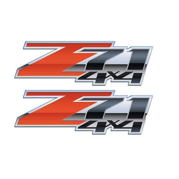 Chevy Silverado Red Z71 4X4 Bedside Decals 2007-2013 Set of 2 GM Licensed