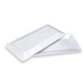 Yalin 17 Inch Rectangle Melamine Serving Platter Set of 2 White ...
