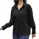 thumbnail image 1 of Blusa Elegante de Larga para Mujer, Estilo Informal, con Cuello Abotonado y Plisada Al Frente. Negro XXL, 1 of 8