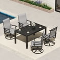 thumbnail image 1 of Outdoor Swivel Patio Dining Chairs Set of 4, All Weather Patio Textilene Chair High Back Outdoor Swivel Rocker Set, 1 of 8