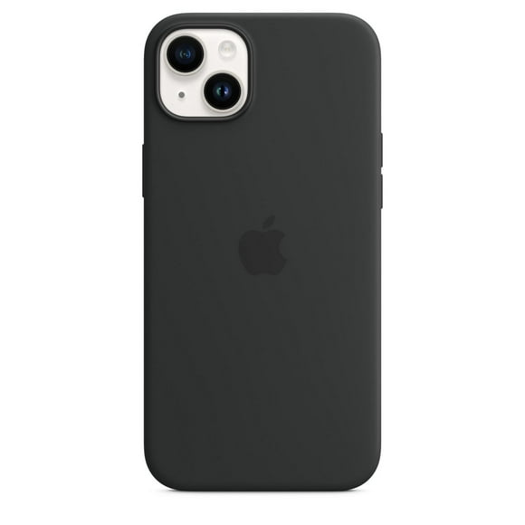 iPhone 14 Plus Silicone Case with MagSafe—Midnight, With MagSafe. Everything just clicks.