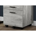 thumbnail image 4 of Monarch 3 Drawer Wood Grain Vertical Mobile Filing Cabinet, Grey, 4 of 5