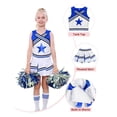 thumbnail image 4 of LOLANTA Girls Cheerleading Outfit Cheer Costume For Girls Sleeveless Crop Top&Skirt&Socks&Pom Poms, 4 of 6