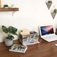 thumbnail image 4 of MyGift Rustic Torched Wood Tabletop Mail Holder, Brown Wood Desktop Letters, Bills, Notes and Postcard Bin for Home Office Dorm Room, 4 of 6