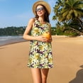 thumbnail image 3 of Xecao Lilies Flowers for Summer Dresses for Women Casual Sundresses Beach Cover Ups Sleeveless Tshirt Swing Dress with Pockets, 3 of 7