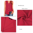 thumbnail image 4 of Camisetas sin mangas casuales,Camisetas sin mangas para mujer Blusa casual con botones Camisetas sin mangas de trabajo construidas para el futuro, 4 of 5