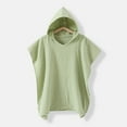thumbnail image 5 of Hjtefg Hooded Baby Poncho - Absorbent Muslin Bath Towel with Cape Sleeves, Quick-Dry Swim Cover-Up for Toddler Beach & Pool,Color: Green Size: One Size, 5 of 5