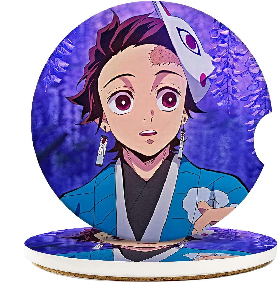 Anime Car Coasters, 2 Pack Cup Holders, 