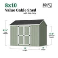 thumbnail image 3 of Little Cottage Co. 8x10 Value Gable Shed with Side Entry and Floor, Outdoor Wood Storage Do-It-Yourself Kit, 3 of 13