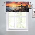 thumbnail image 4 of Coastal Nautical Rod Pocket Thermal Insulated Curtain Valance Lighthouse Ocean Beach Seasides Thermal Insulated Room Darkening Curtain for Dinning Room 54 by 18 in, 1 Panel, 4 of 6