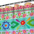 thumbnail image 4 of Waterproof Pioneer Pieced Patchwork Shower Curtain 72x84 Inch Bohemian Style Colorful Floral Polyester Unique Shower Curtain for Bathroom Hotel Home Decor with 12 Plastic Hooks, 4 of 5