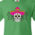 thumbnail image 4 of Inktastic Sugar Skull Illustration with Floral Filigree Cinco De Mayo Youth T-Shirt, 4 of 5