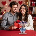 thumbnail image 3 of LEFTHIGH Home Valentine's Crystal Floral Vase Elegant Acrylic Centerpiece for Romantic Tabletop Mantel Decoration Valentines Day Decorations, 3 of 6