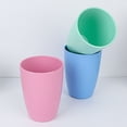 thumbnail image 3 of Taza irrompible de paja de trigo, vasos reutilizables para beber agua, vaso apilable ligero para cocina al aire libre, 4 Uds., 3 of 5
