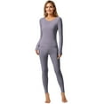 thumbnail image 1 of WTXUE T-Shirts Thermiques à Manches Longues pour Femmes Col Rond Ajusté Décontracté Extensible Basique Ajusté Léger Couche de Base Doux Chaud sous-Vêtements Gris m, 1 of 7