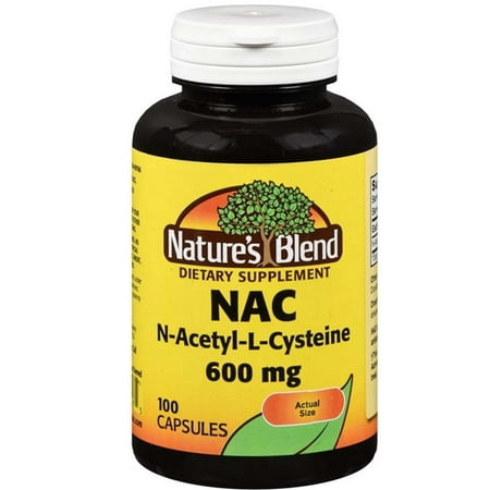 Nature's Blend NAC (N-Acetyl-L-Cysteine) Capsules, 600 mg, 100 Count