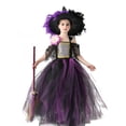 thumbnail image 3 of SAYOO , conjunto de disfraz de Cosplay para niñas, vestido de bruja de Halloween con sombrero, atuendo para accesorios de juego de rol SAYOO  Moda, 3 of 8