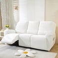 thumbnail image 5 of Stretch Velvet Recliner Sofa Slipcover - 8 Piece Set for 3 Cushion Reclining Couch with Side Pockets, Machine Washable Furniture Protector Cover, 5 of 7