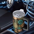 thumbnail image 6 of 40oz Pioneer Flower Floral Print Pattern Insulated Tumbler with Handle, BPA-Free Leak Proof Lid and Straws, Double Wall Vacuum, Hot 12h/Cold 34h, 6 of 6