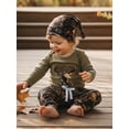 thumbnail image 4 of BemeyourBBs Newborn Baby Hunting Clothes Baby Boy Girl Camo Outfits Camouflage Clothing Deer Long Sleeve Romper Jungle Camo Pants Set Hat 3 Piece Spring Fall Winter Outfit, 4 of 8