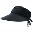 thumbnail image 2 of Deago Womens Sun Visor Hat Wide Brim Summer UPF 50+ UV Protection Beach Sport Cap (Black), 2 of 8