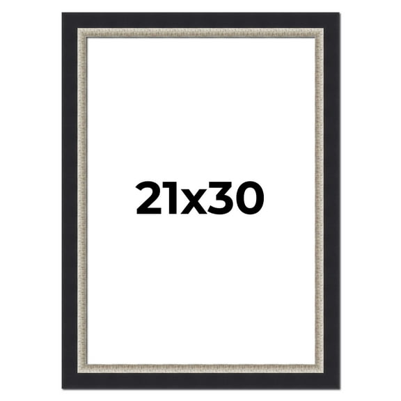 21x30 Frame Black Real Wood Picture Frame Width 2.25 Inches | Interior Frame Depth 0.5 Inches |