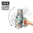thumbnail image 3 of OBREWU Green Boston Terrier and Flower Tumbler with Handle and Lid,Green Boston Terrier and Flower 40oz Double Wall Vacuum Insulated Tumbler,Cups Gift for Women and Men, 3 of 7