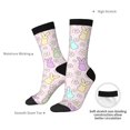 thumbnail image 4 of Bingfone Compression Socks for Women and Men Long Socks for Running Athletic Cycling Nurse- Colorful Bunny, 4 of 6