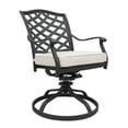 thumbnail image 6 of iPatio Stylish Outdoor Aluminum 5-Piece Round Dining Set: Weather-resistant, Durable, Lightweight, Modern Design Patio Furniture Set with Cushioned Swivel Rockers and Round Table, Canvas Natural, 6 of 6
