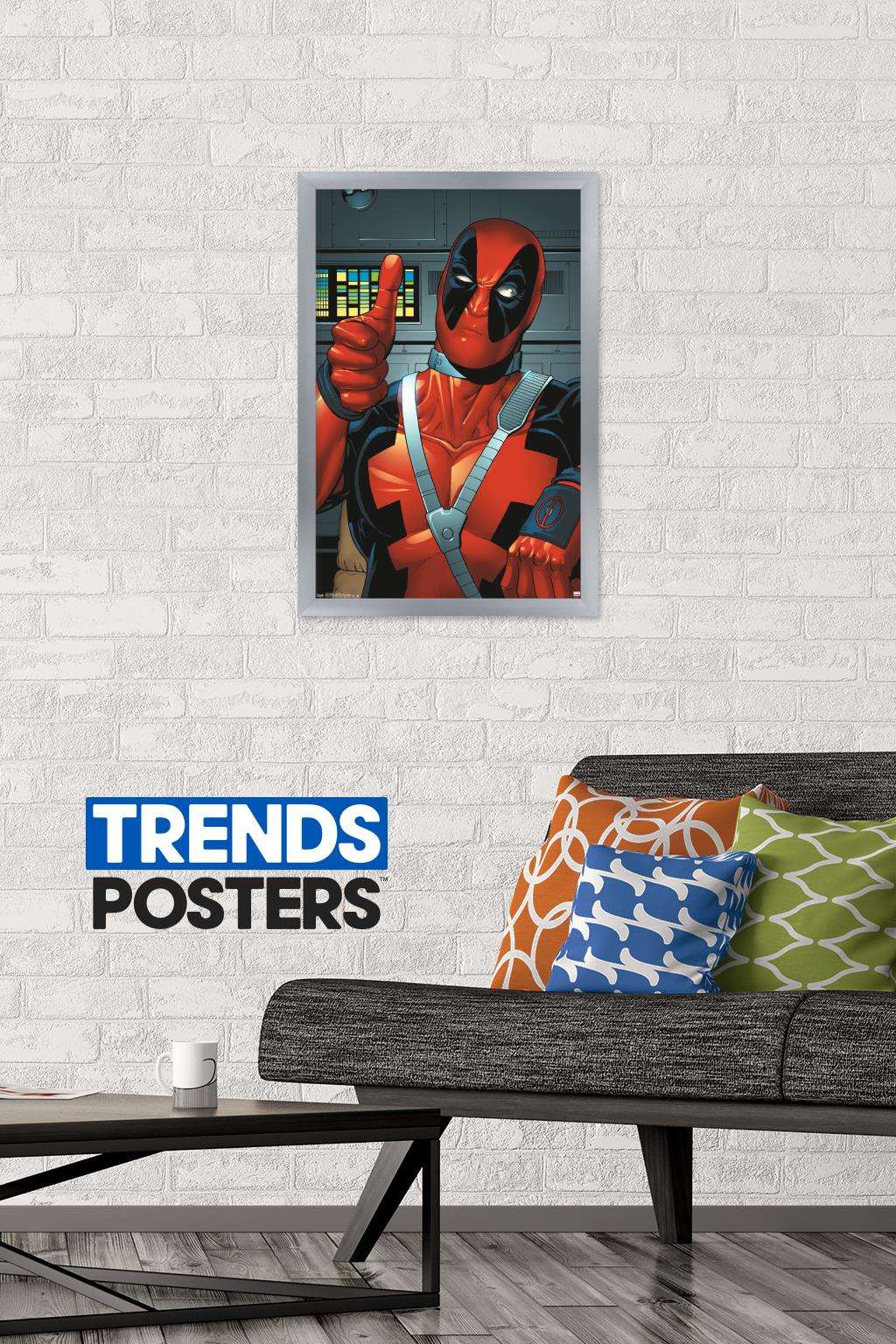 Marvel Comics - Deadpool - Thumbs Up Wall Poster, 14.725" x 22.375", Framed