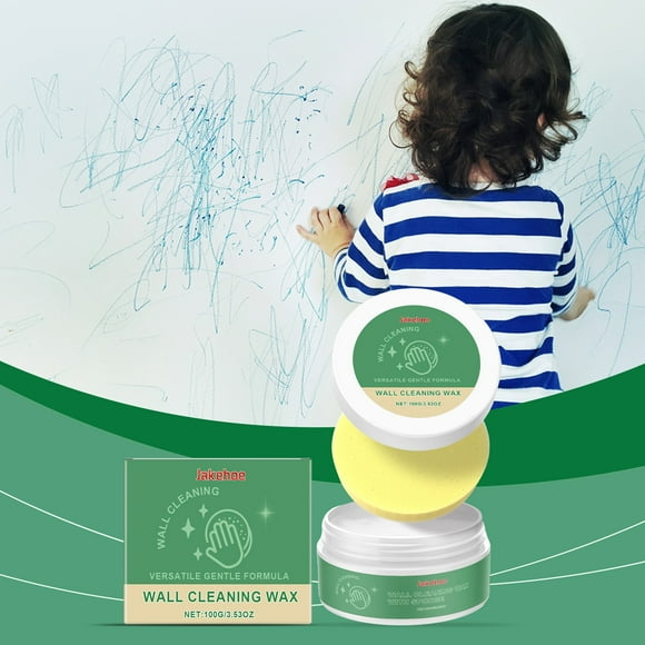 Pâte de Nettoyage Mural Peut Facilement Taches Murales et Formation de Couche Protectrice, Crème Nettoyante*1, Éponge*1 Liquidation