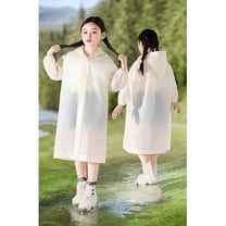 Hauaitttt Spring Summer and Autumn Boys' and Girls' Plain Color Buttoned Thick Poncho Raincoats Rain Ponchos Hooded Boy Rain Coats for Little Girls Kids Raincoat Size Small Kids Girl Size 6 Clothes