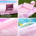 thumbnail image 5 of Inflatable Tanning Pool Lounger Float, 85" x 57" Extra Large Pool Floats Adult with Pillow, 4 in 1 Suntan Tub Raft Floatie,Sunbathing Bed Lounge for Water Blow Up Ball Pit, XL-Blushing Pink, 5 of 10