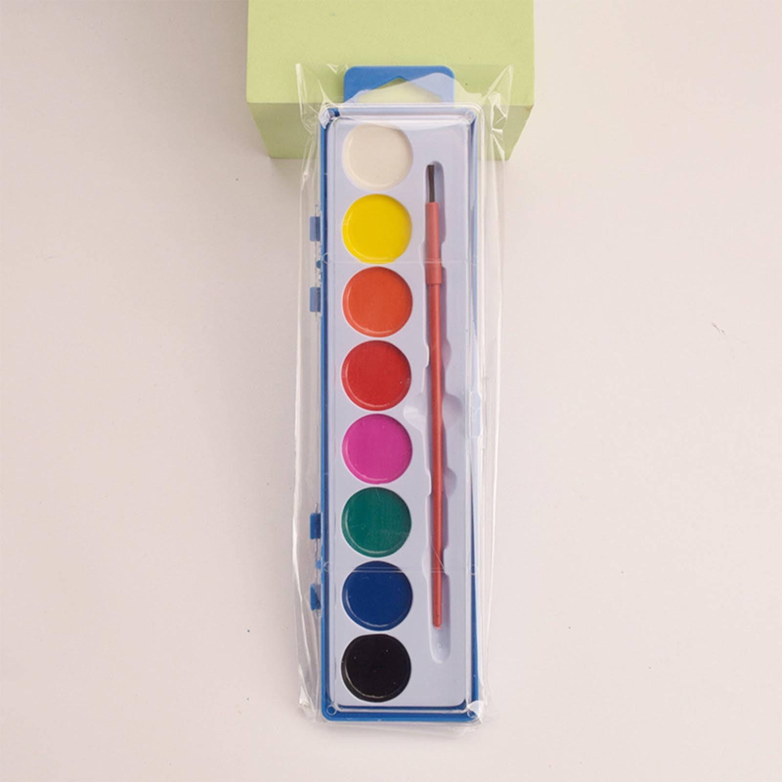 1 Pack 8 Colors Watercolor Paint Set Valentine's Day Gifts Washable Watercolor Paint with Paintbrush for Classroom School Preschool Gifts Birthday Party Supplies