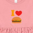 thumbnail image 4 of Inktastic I Love Cheeseburgers Girls Baby Dress, 4 of 5