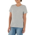thumbnail image 2 of Time and Tru Women's Crewneck Tee with Short Sleeves, 2-Pack, Size XS-XXXL, 2 of 6