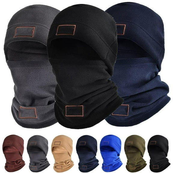 Windproof Hat Windproof Face Mask - Polar Fleece Balaclava Hood Face Mask, Winter Thermal Face Mask, Ski Mask for Men & Women(3PCS,MIX)