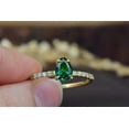 thumbnail image 5 of 14k Yellow Gold Plated 2.20Pear Cut Lab Created Green Emerald Women's Engagement Ring, 5 of 5