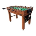thumbnail image 6 of KICK Defender 48″ 10-in-1 Multi-Game Table (Brown) - Combo Game Table Set - Foosball, Billiards, Glide Hockey, Ice Hockey, Table Tennis, Chess, Backgammon, Draughts, Bowling, Shuffleboard for Family, 6 of 13